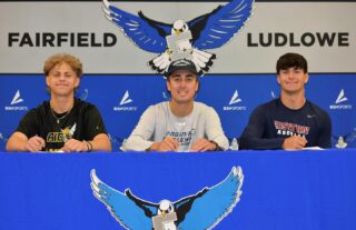 Congrats to Aiden Goodson, Luke Stasko and Kieran Scruggs who participated in signing day at Ludlowe today as they get ready to play at the next level!