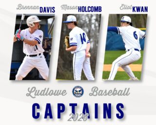 Congrats to Brennan Davis, Mason Holcomb and Eliot Kwan on being named captains for the 2026 season! We are excited for you to be leaders for us on and off the field! #LudloweBase #FalconPride