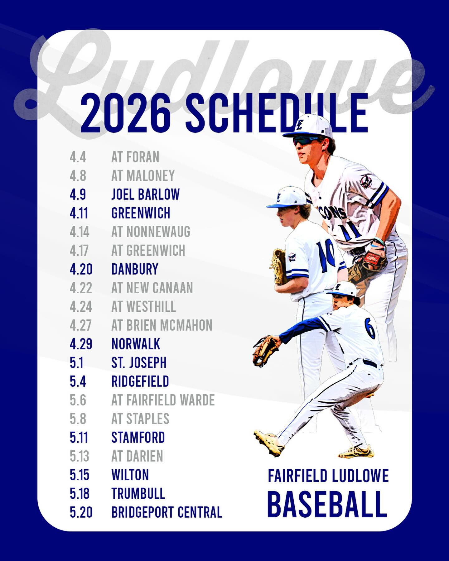 The 2026 schedule! (Subject to change)
