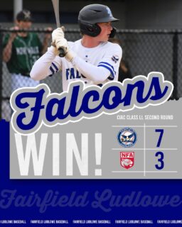 Big road win to head to the quarterfinals! Ryan Love with a huge three-run double to give us the lead! Ryan Frame, Eliot Kwan and Tyler Geriak each with two hits. 

Reid Stanton with a complete-game, striking out nine and allowing two earned runs. 

#LudloweBase #FalconPride