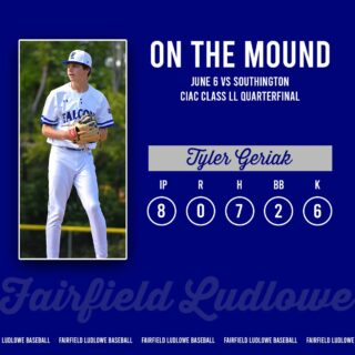Tyler Geriak was superb on the mound in this afternoon’s quarterfinal win over Southington!